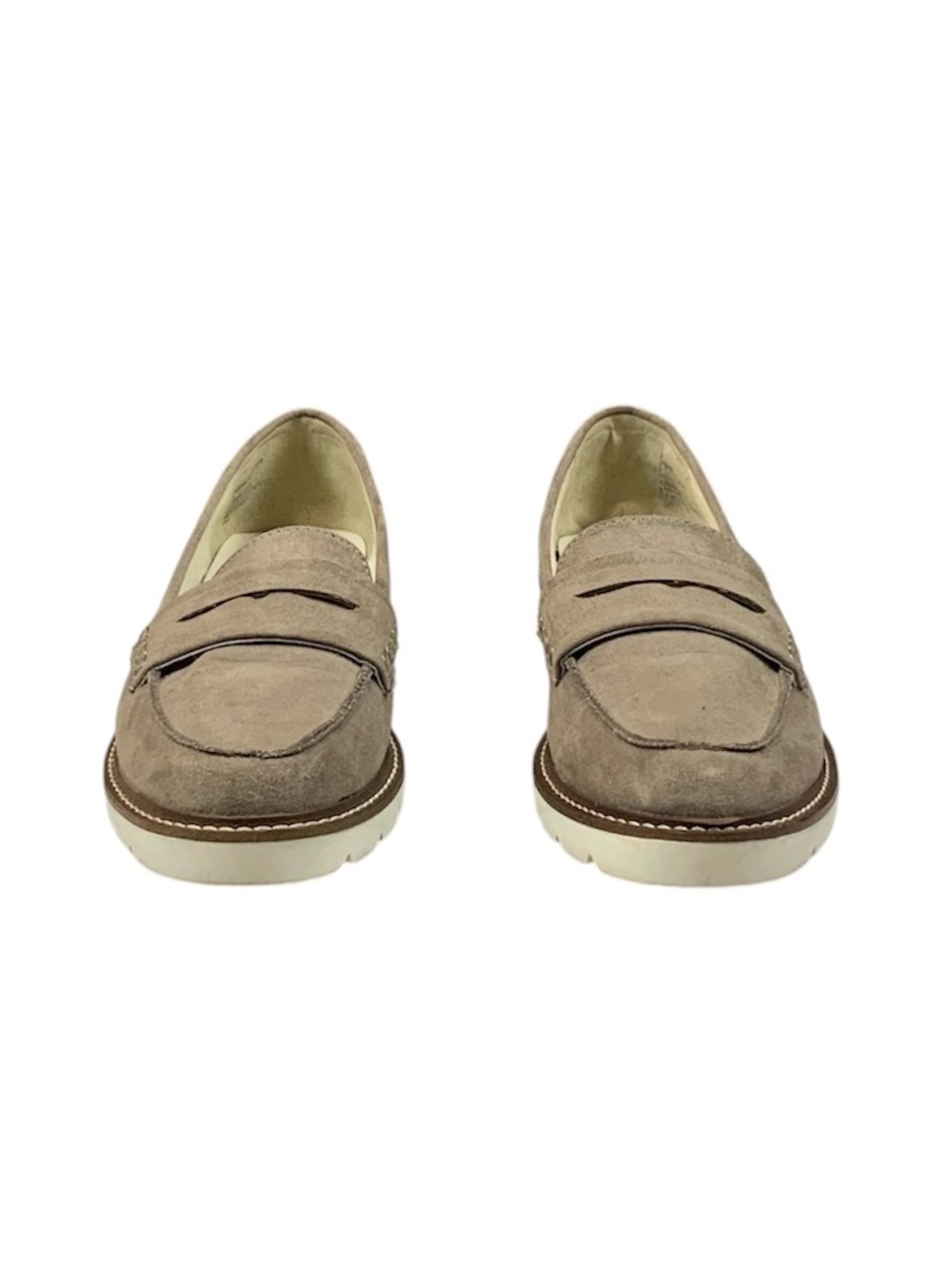 Anne Klein Emmylou Tan Suede Lug Sole Loafers